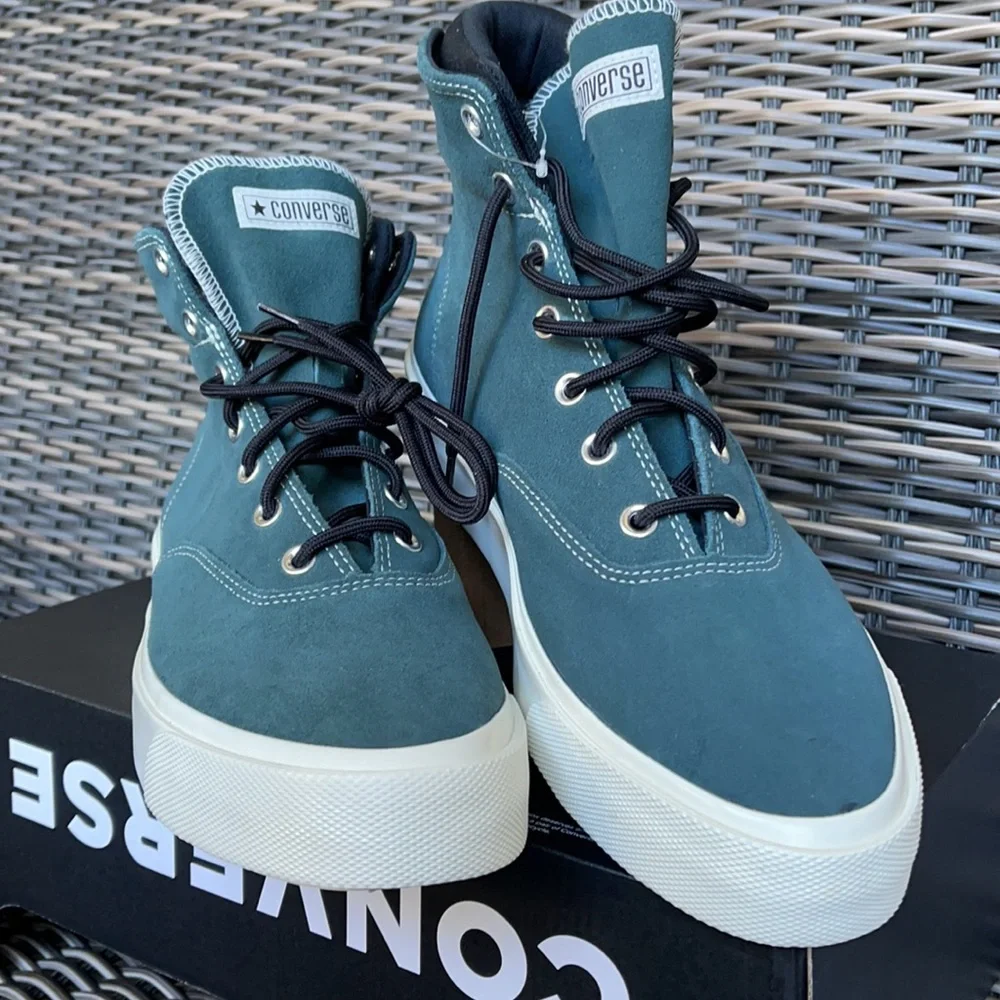 Converse Skid Grip Hi Succulent Green/Black/Egret MEN`S - Picture 7 of 16